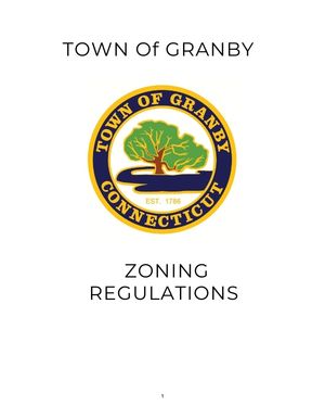 Town of Granby, Connecticut Zoning Regulations